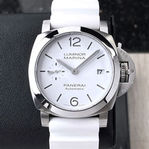 white dial panerai|cost of Panerai watch.